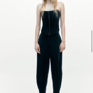 Zara velvet corset top